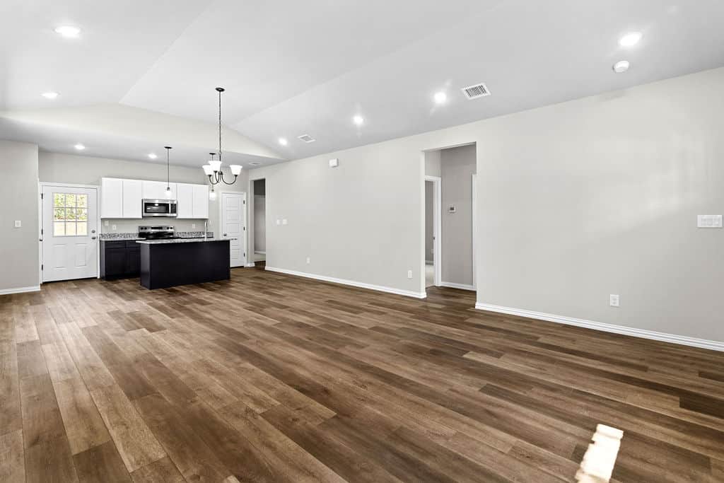 Living area of a home built by NewPad