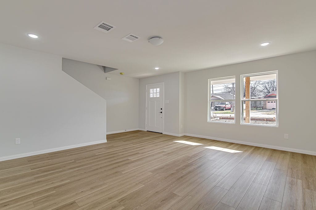 Living area of a home built by NewPad