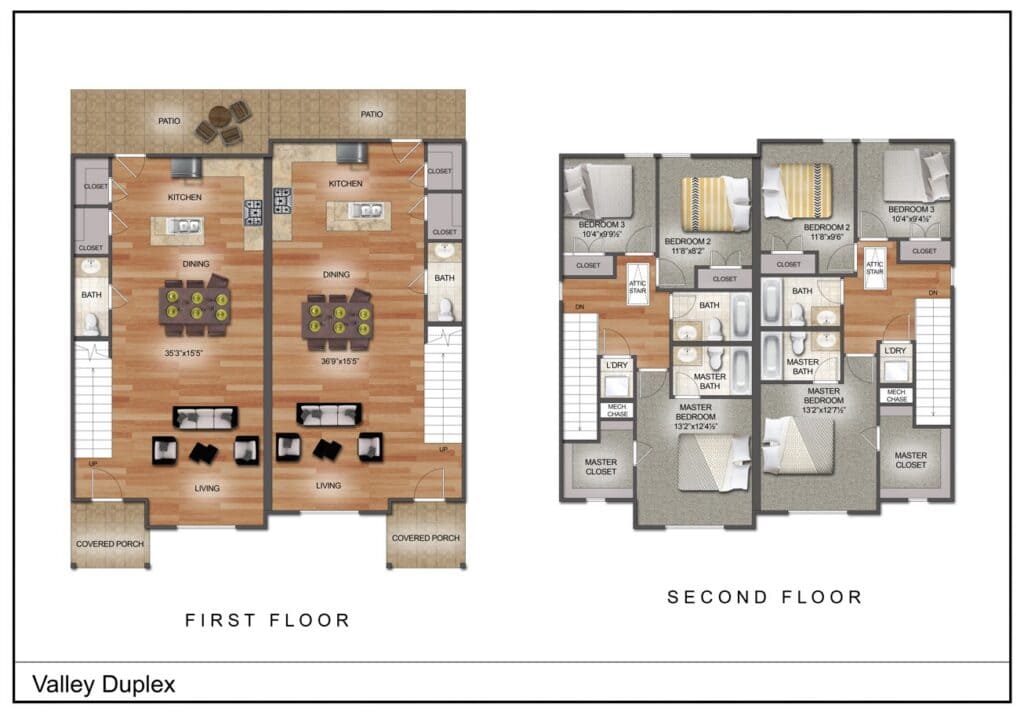 Valley Duplex floor plan